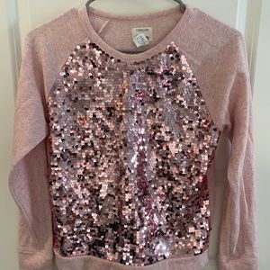 Girls pink shimmer sweatshirt!!